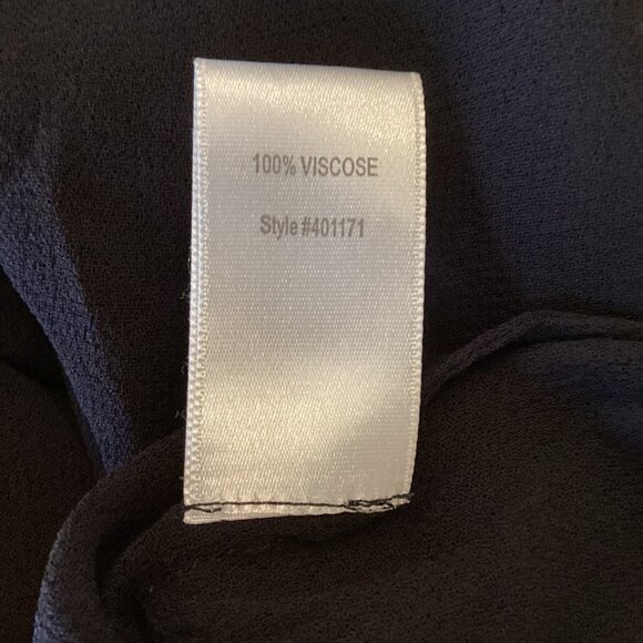 Witchery Womens Top Size 10 Sheer Black V-Neck‎ Blouse 3/4 Sleeve Lightweight - Picture 6 of 6